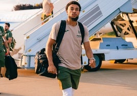 Arnaut Danjuma, con el Villarreal, durante esta pretemporada.