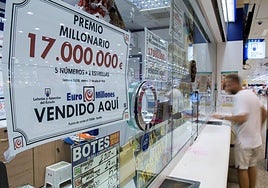 Una administración de lotería en una imagen de archivo.