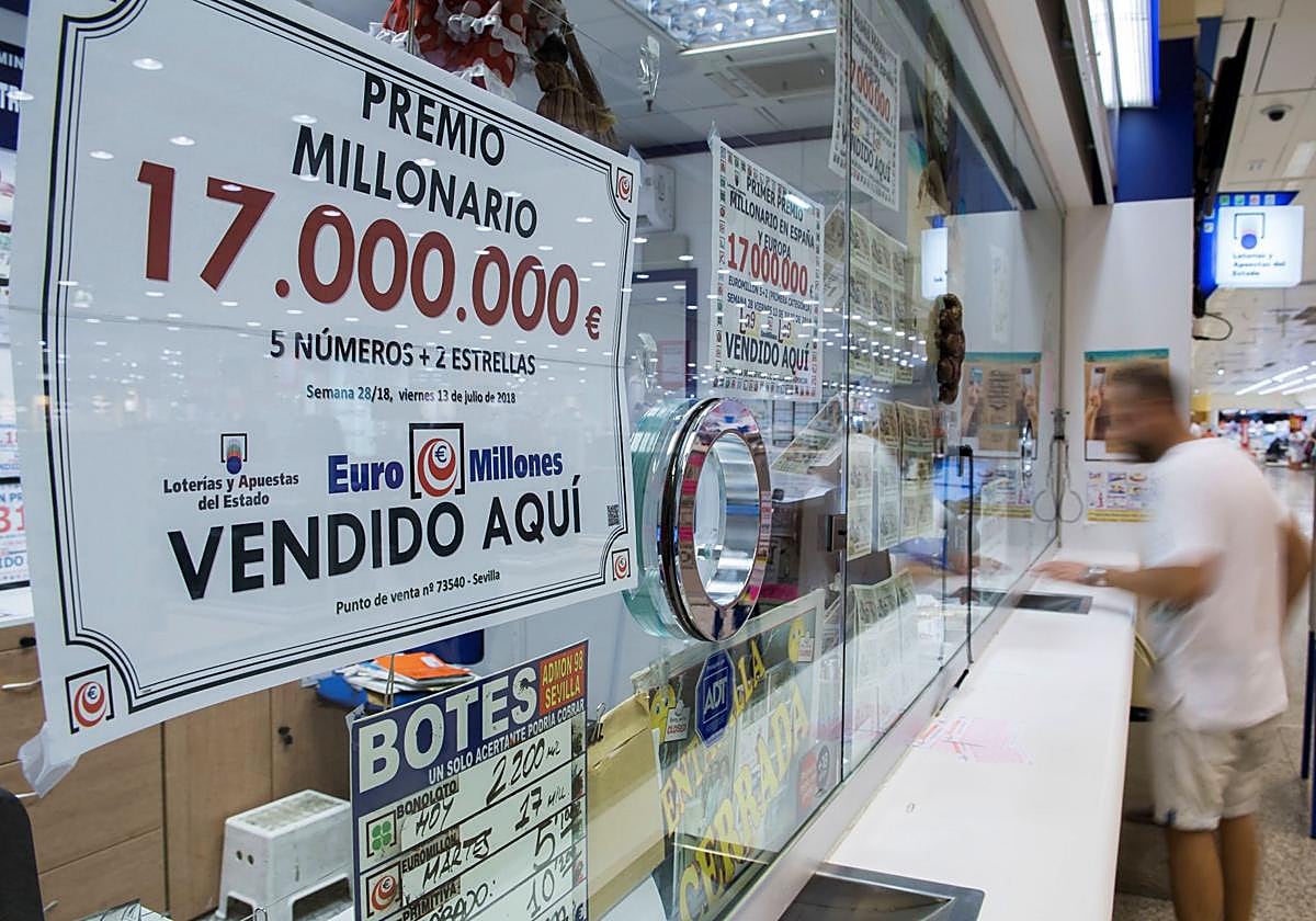 Una administración de lotería en una imagen de archivo.