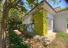 Mural plasmado en la sede de la Fundació València Clima i Energia y la Federación de Asociaciones Vecinales de València.