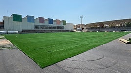 Colocación del césped artificial.