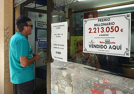 Una administración de Loterías y Apuestas del Estado en una imagen de archivo.