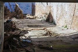 Estado en el que quedó el barranco de Alginet.