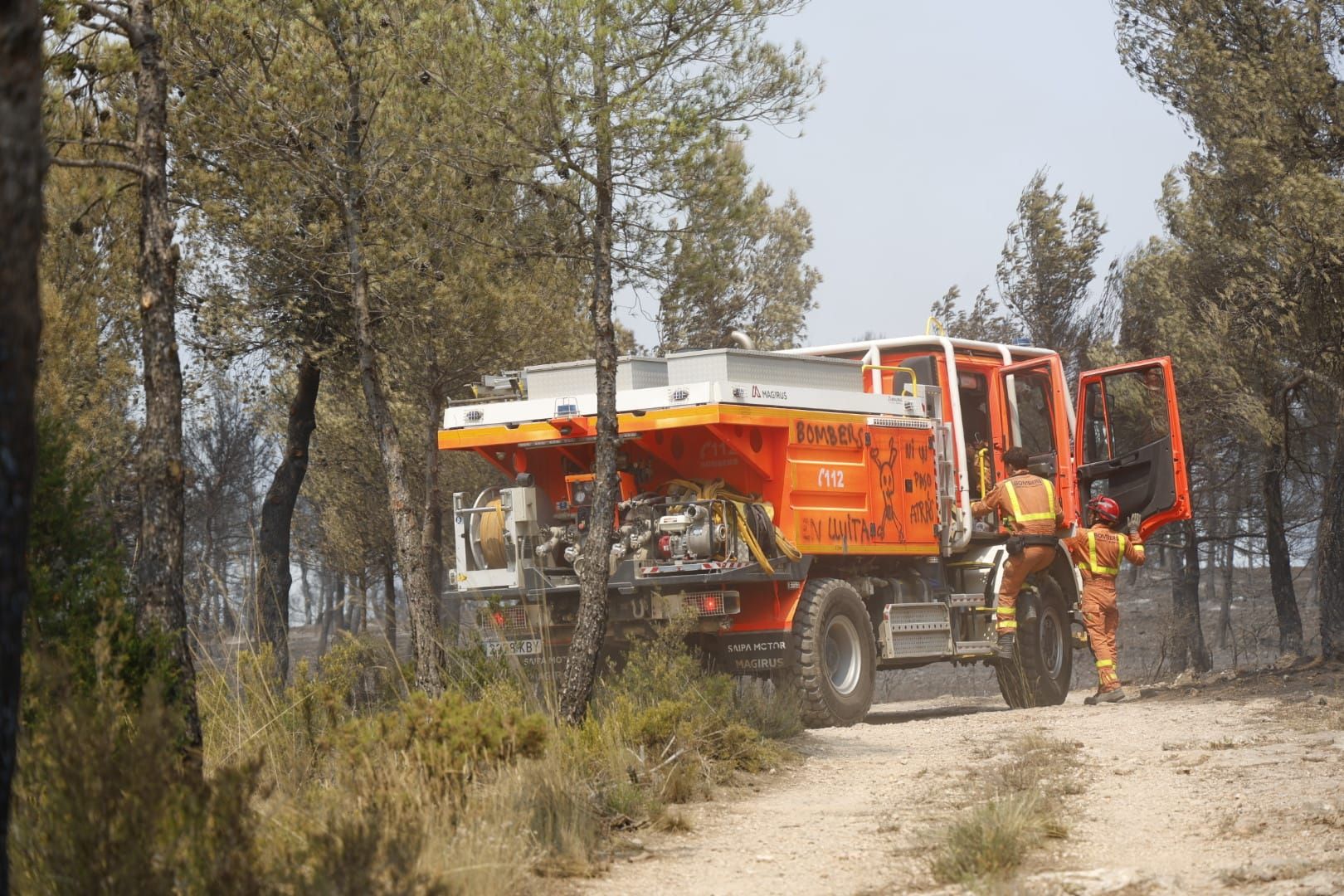 El incendio de Teresa de Cofrentes, en imágenes