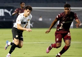 Fran Pérez, durante el partido de pretemporada ante el Leganés.