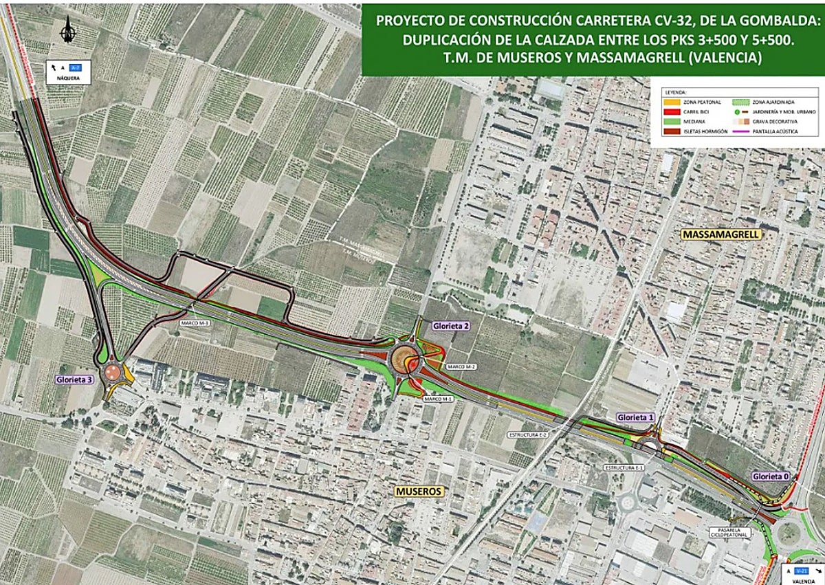 Imagen secundaria 1 - Otra carretera en obras: la CV-32 se amplía tras veinte años de espera