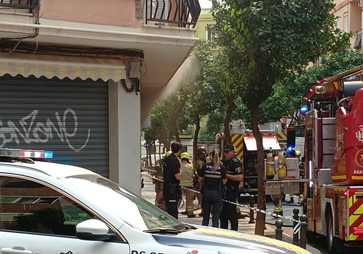 Efectivos en Benimaclet.