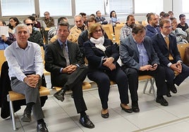 Algunos de los acusados, antes de la lectura del fallo de la sentencia.