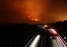 Vista de la A-52 en Ourense, este fin de semana.