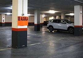 Alquiler de plazas de garaje, imagen de archivo.