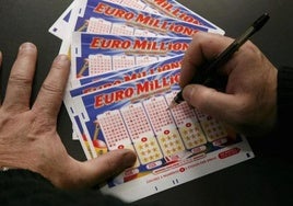 Un boleto de Euromillones validado en Valencia.