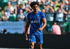 Renato Veiga durante un partido con el Chelsea.