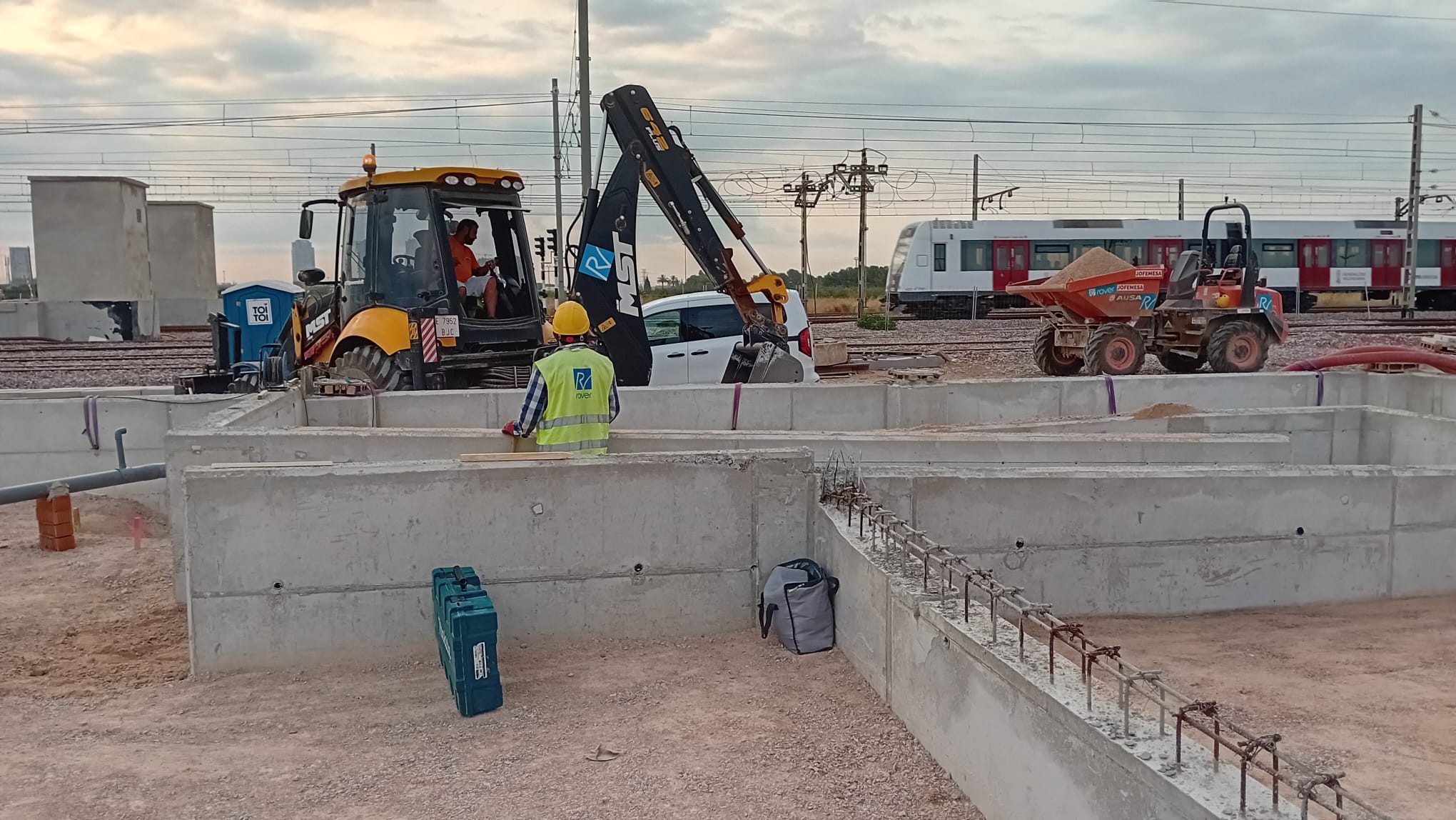 Obras en la estación de metro.