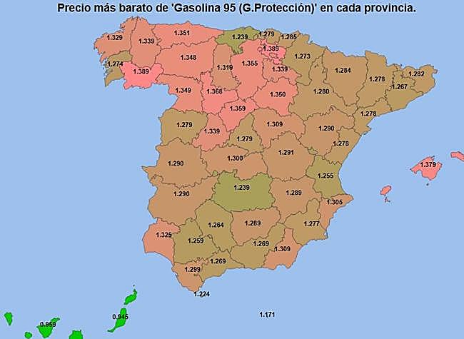 Precios más baratos de la gasolina el 21 de agosto de 2025.