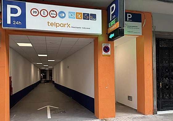 Entrada del nuevo parking de Valencia.