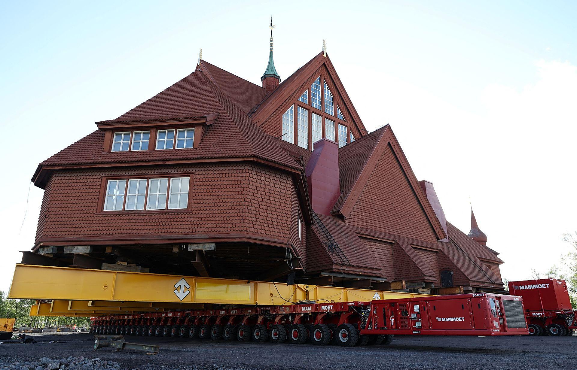 Traslado de la Iglesia de Kiruna, en Suecia