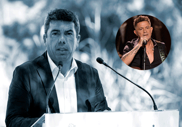 Carlos Mazón con su cantante asignado, Alejandro Sanz