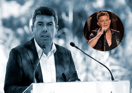 Carlos Mazón con su cantante asignado, Alejandro Sanz