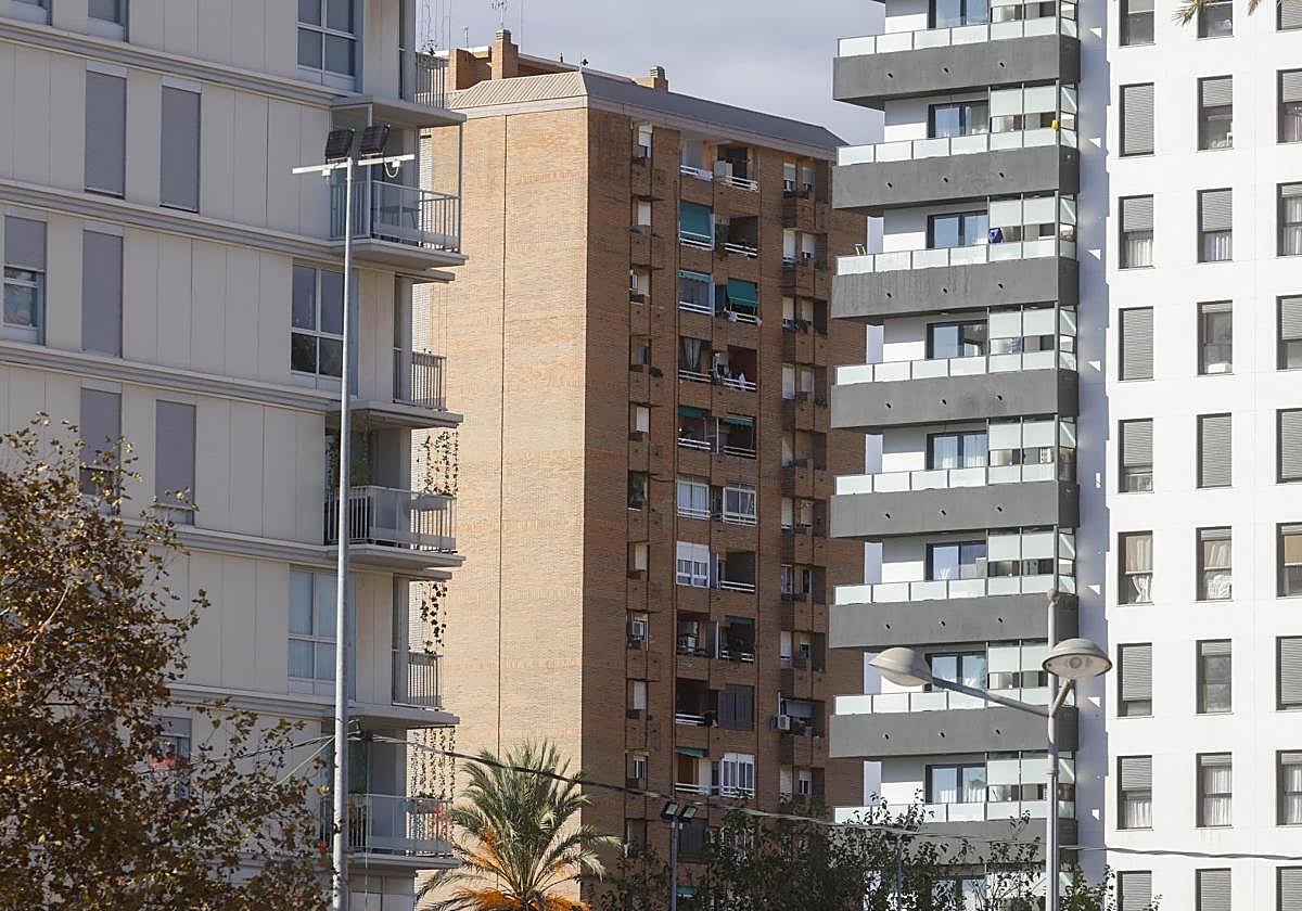 Vista de un barrio de Valencia.