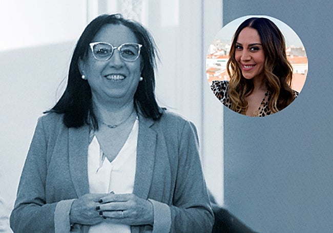 Llanos Massó, presidenta de Les Corts, y la cantante Mónica Naranjo