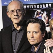 Los actores y actrices principales, en un homenaje.