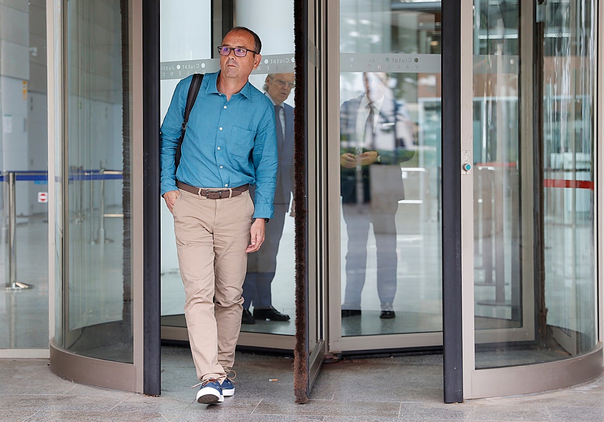 José Ángel Núñez, tras prestar declaración en la Ciudad de la Justicia.