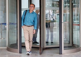 José Ángel Núñez, tras prestar declaración en la Ciudad de la Justicia.