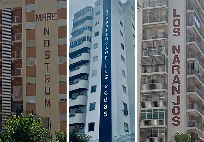 Rótulos en partamentos.