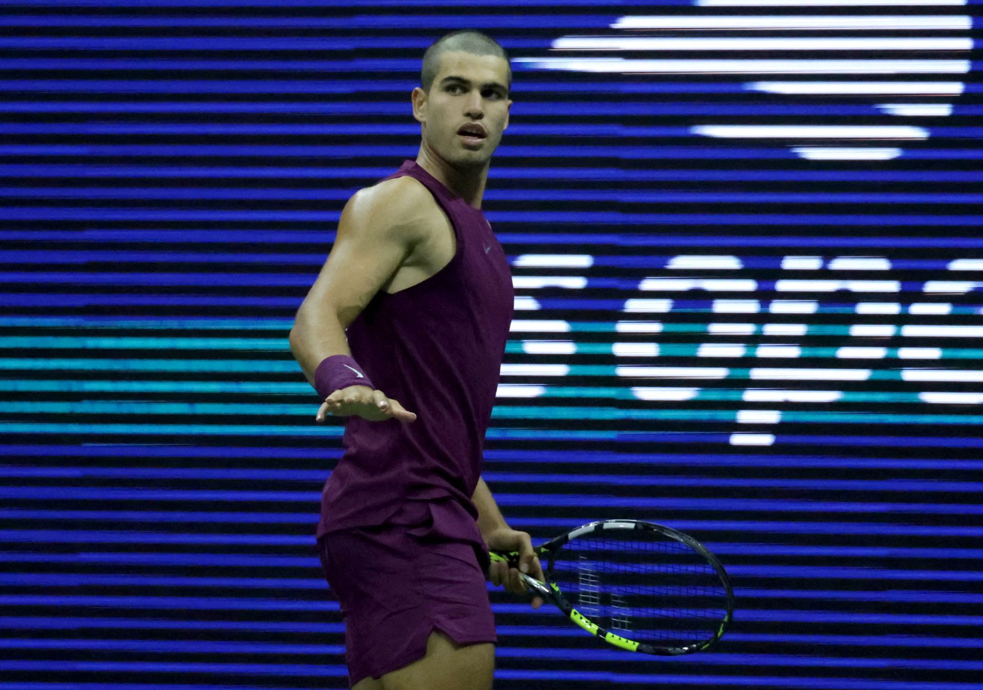 El nuevo look con la cabeza rapada de Alcaraz en el US Open