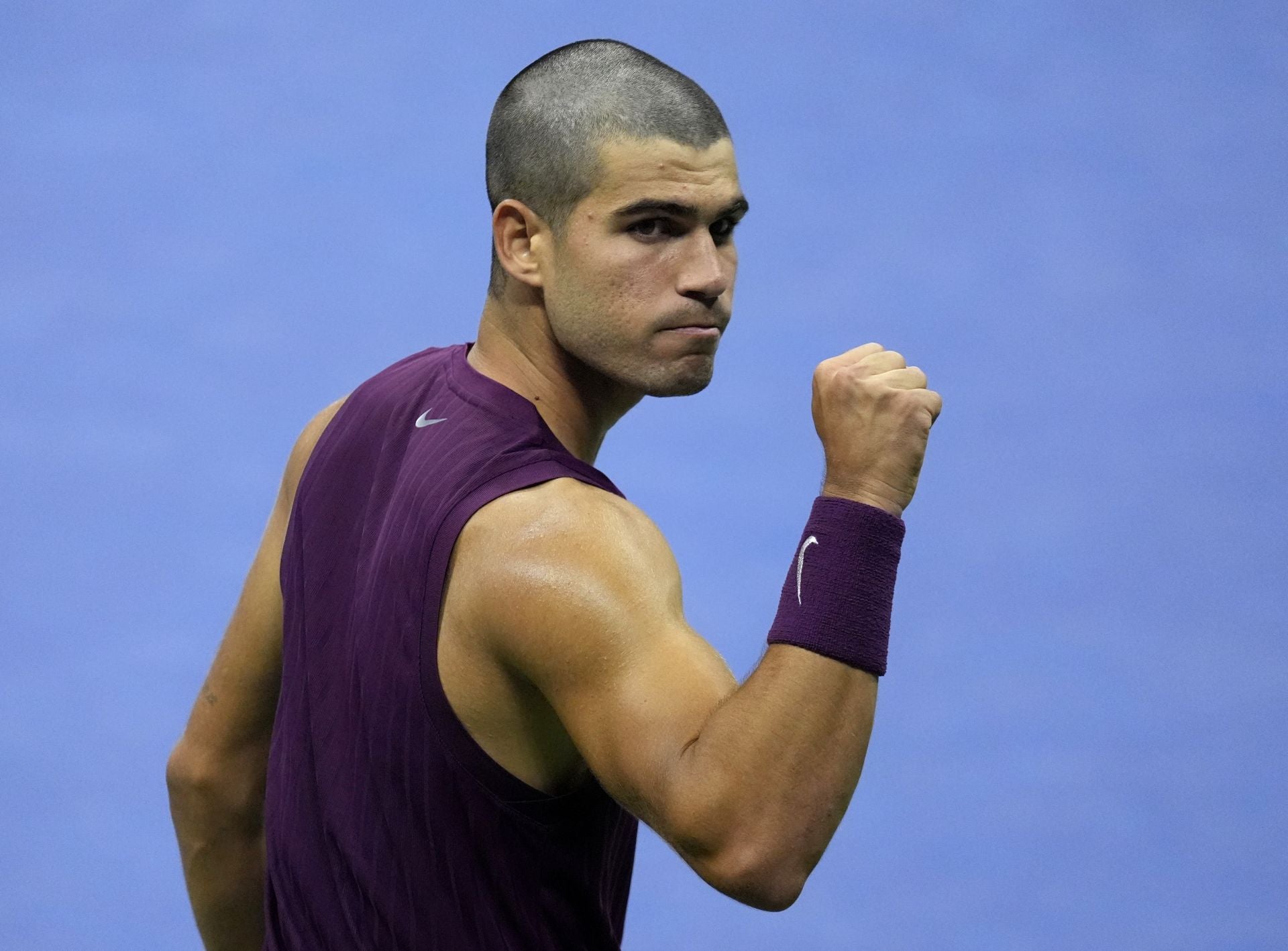 El nuevo look con la cabeza rapada de Alcaraz en el US Open