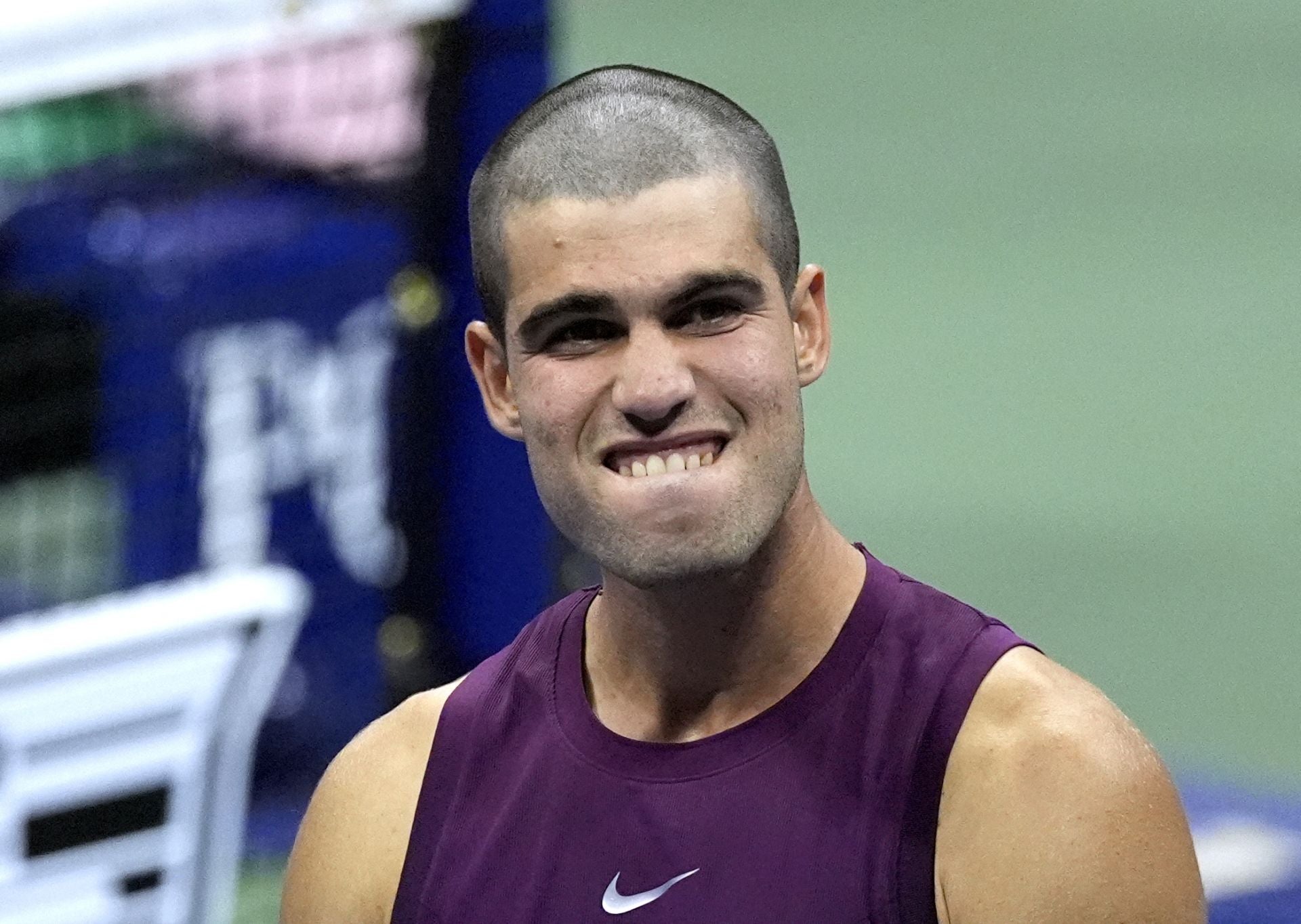 El nuevo look con la cabeza rapada de Alcaraz en el US Open