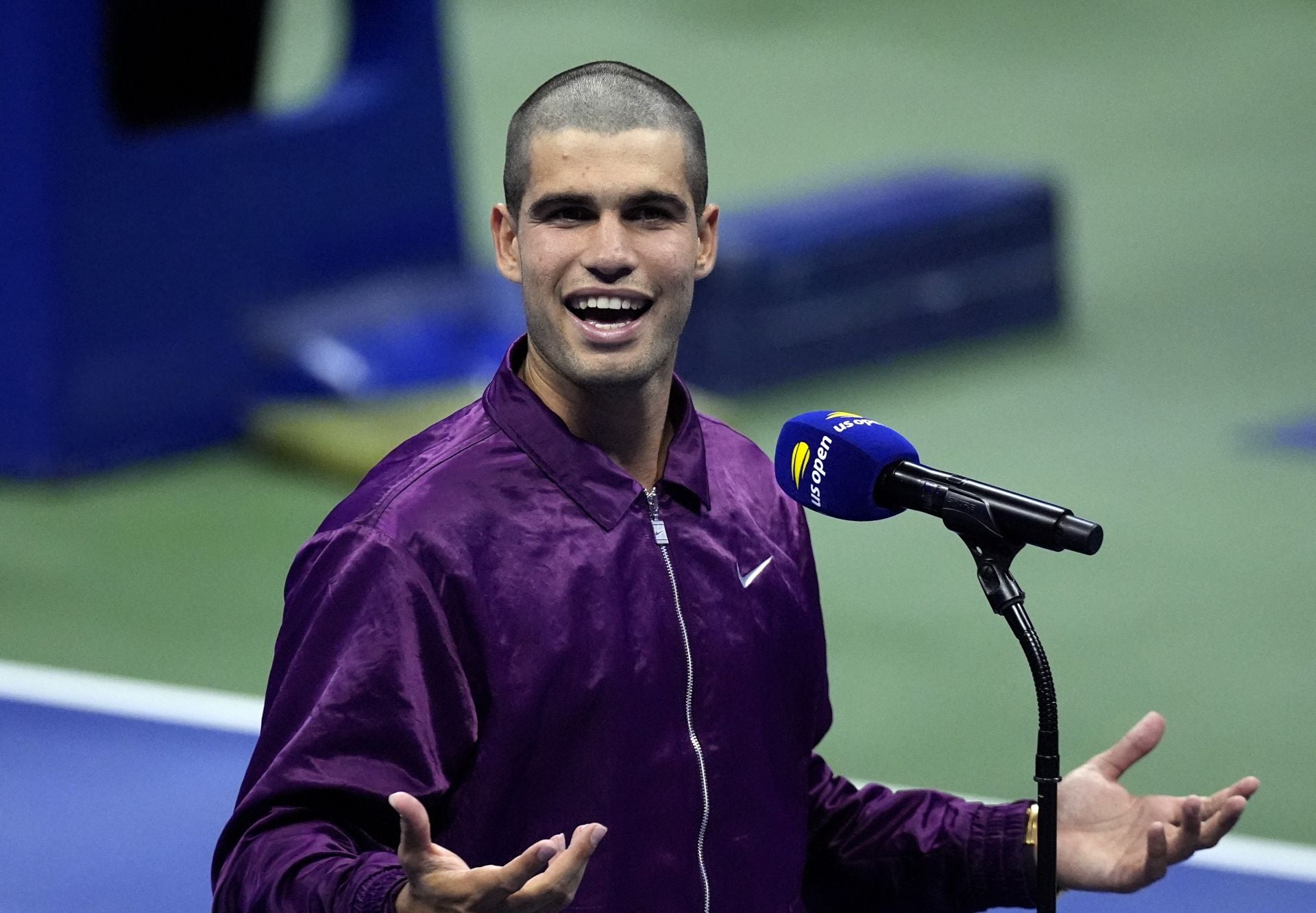 El nuevo look con la cabeza rapada de Alcaraz en el US Open