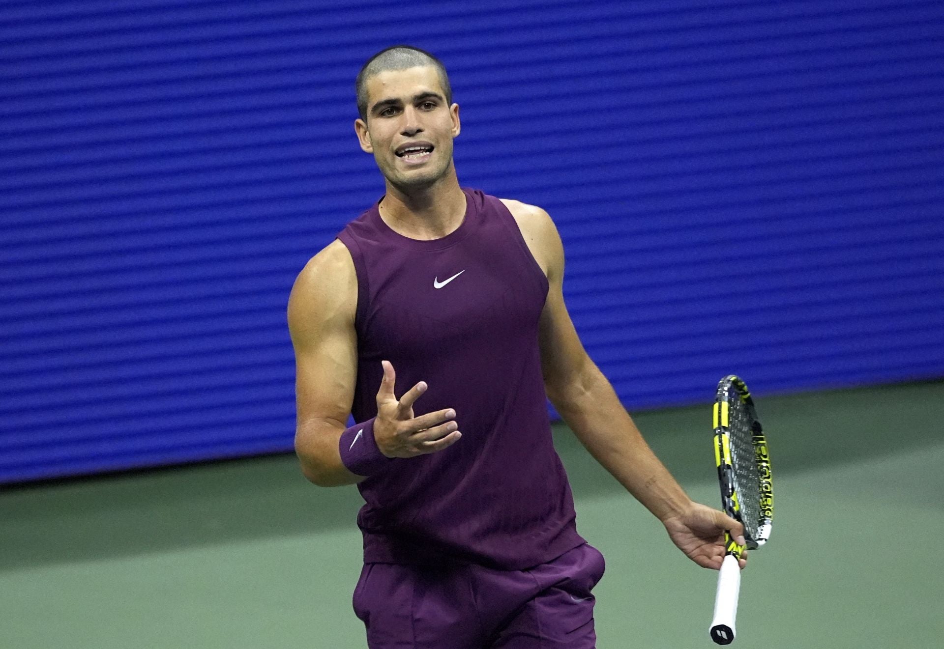 El nuevo look con la cabeza rapada de Alcaraz en el US Open
