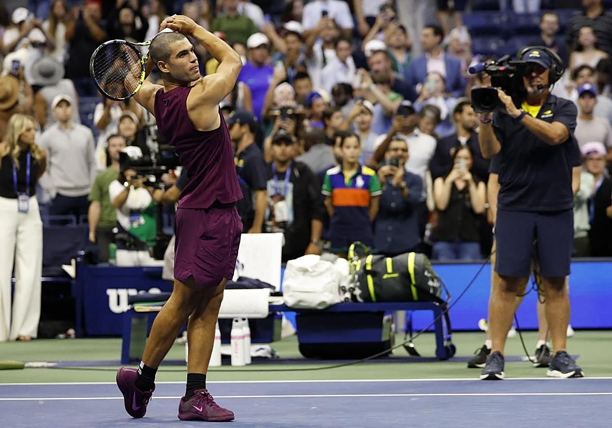 El nuevo look de Alcaraz en el US Open.