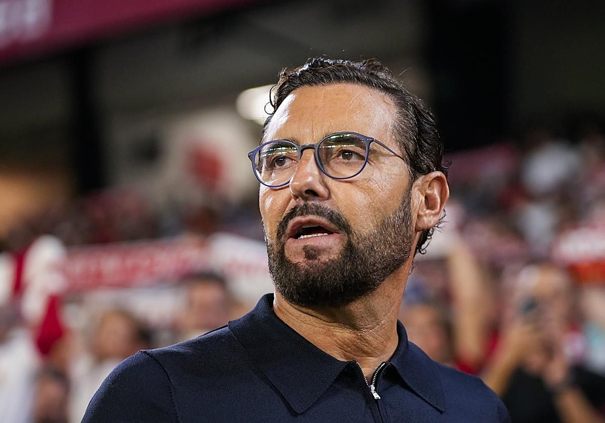 José Bordalás, en su visita a Sevilla.