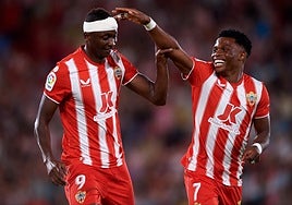 Sadiq y Ramazani en el Almeria.