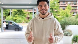 Carlos Soler, a su llegada a San Sebastián.