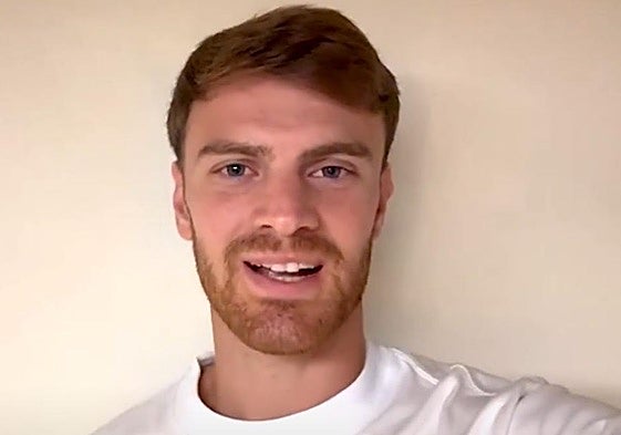 Lucas Beltrán, en el vídeo publicado por el Valencia.