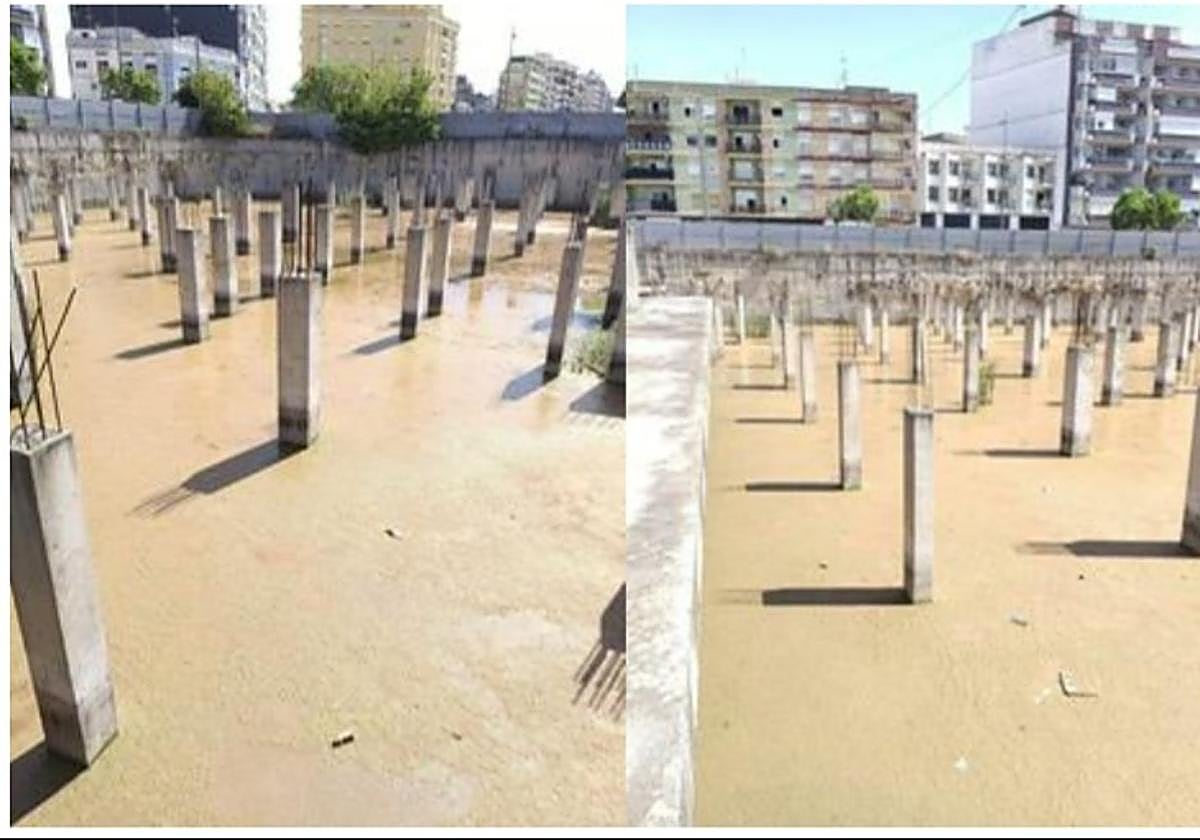 Estado del solar en Alzira.