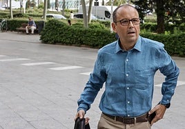 El jefe de Climatología de la Aemet, José Ángel Núñez, antes de declarar ante la jueza de la dana.