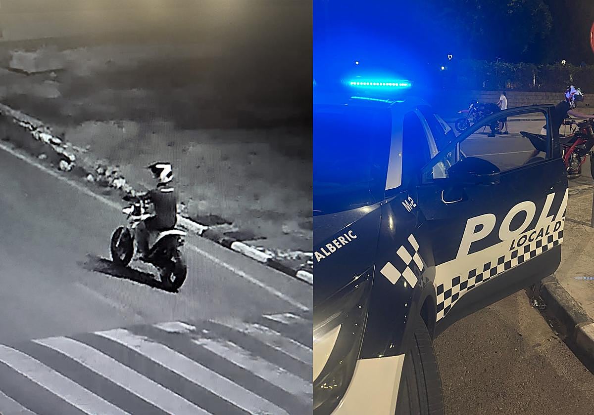 Uno de los ciclomotores multados.