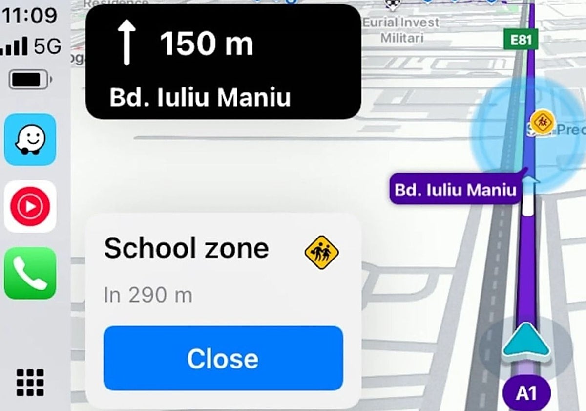 Imagen principal - Advertencia de la aplicación móvil de la proximidad de centros escolares en Valencia.