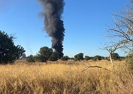 Incendio en un desguace de Quart de Poblet.