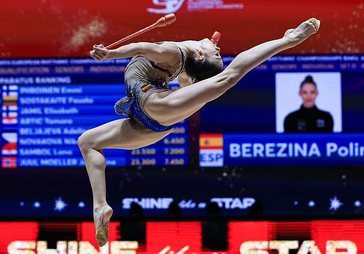 Polina Berezina, durante una prueba.