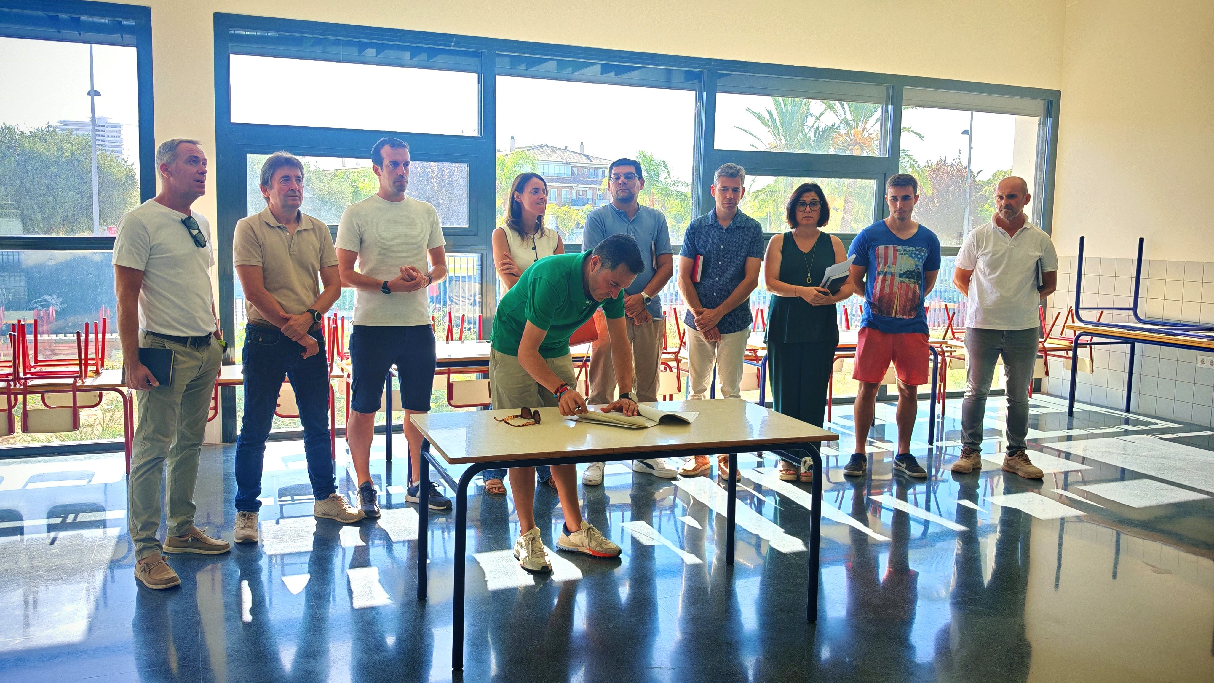 Firma del acta de ocupación.