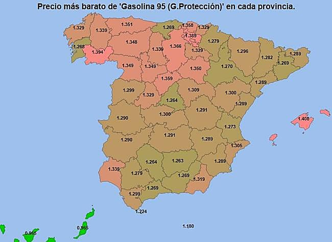 Precios más baratos de la gasolina el 4 de septiembre de 2025.