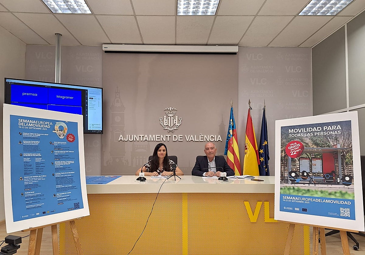 Presentación de la Semana de Movilidad de Valencia que se hará del 16 al 22 de septiembre.