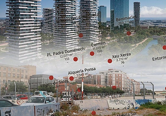 Figuración virtual del plan de urbanización del Grao de Valencia.