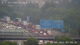 Atascos en el by-pass este lunes.