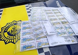 Cupones robados por un joven de 20 años en Valencia.